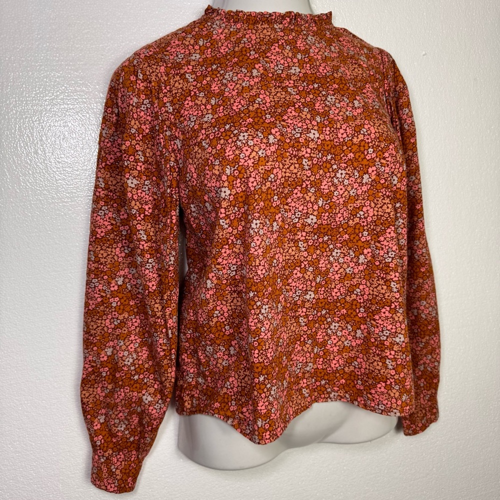 Universal Thread Micro Floral Peasant Blouse Long… - image 3